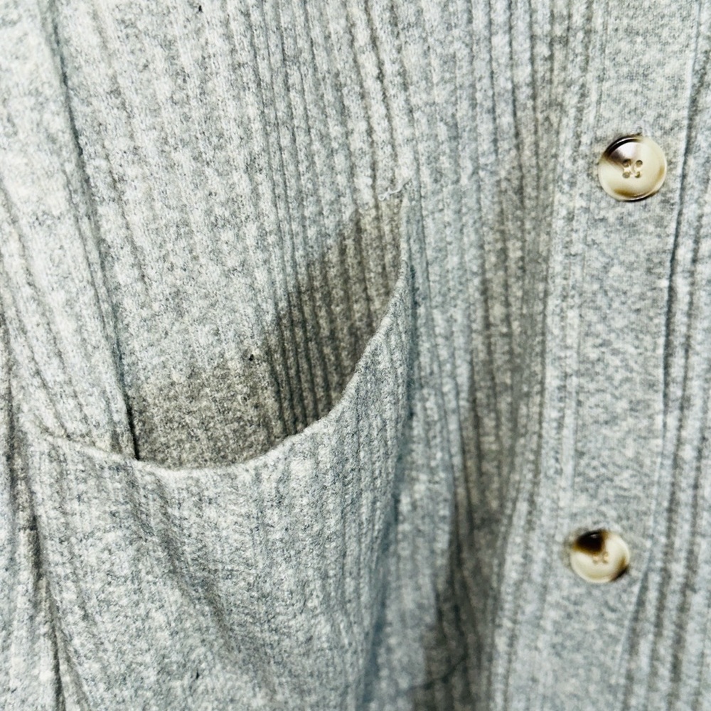 Free People Sandstorm Heather Grey Soft Button Emmy Long Cardigan Sweater - Picture 8 of 16